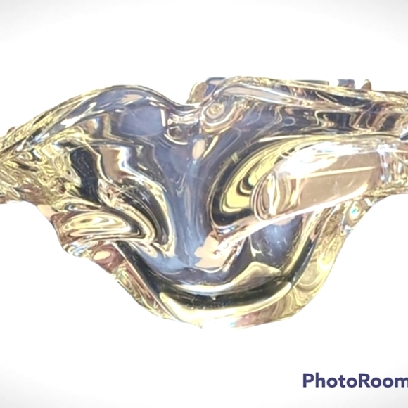 Mid-Century Murano Italy Hand Sculptured Glass Ashtray/Trinket Keeper - Picture 2 of 7